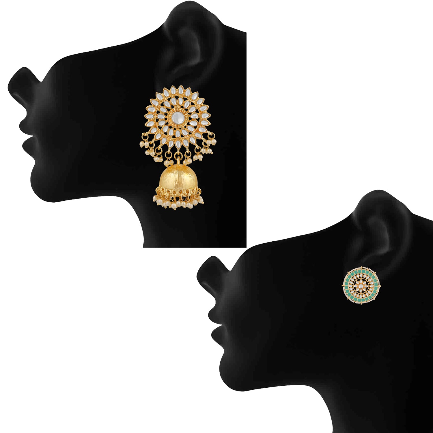 Combo of 2 Pairs of Traditional Dangler Earrings