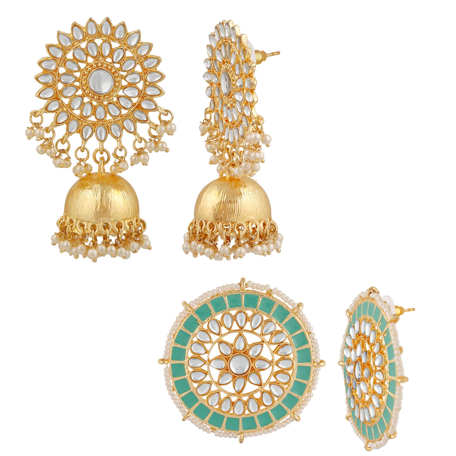 Combo of 2 Pairs of Traditional Dangler Earrings