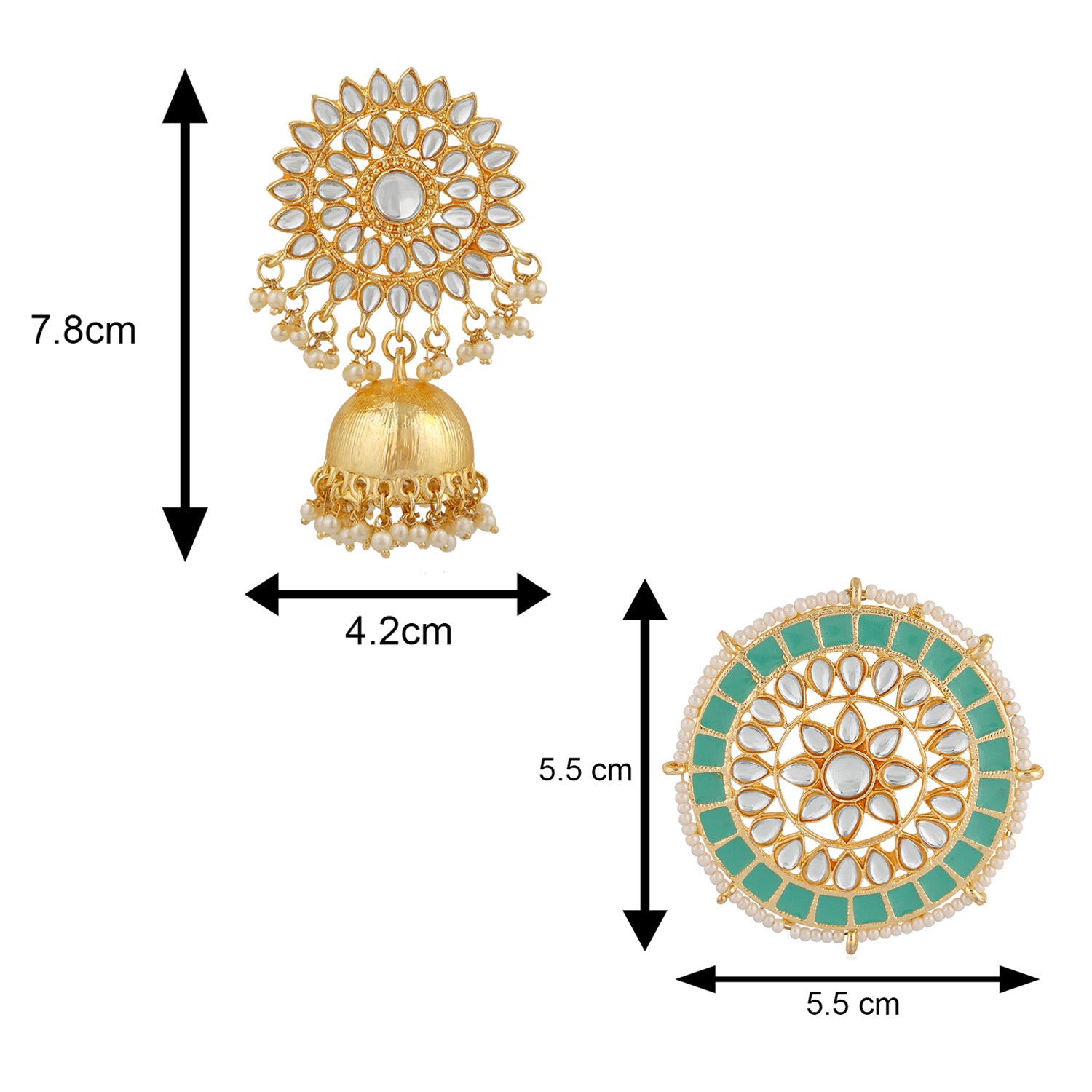 Combo of 2 Pairs of Traditional Dangler Earrings