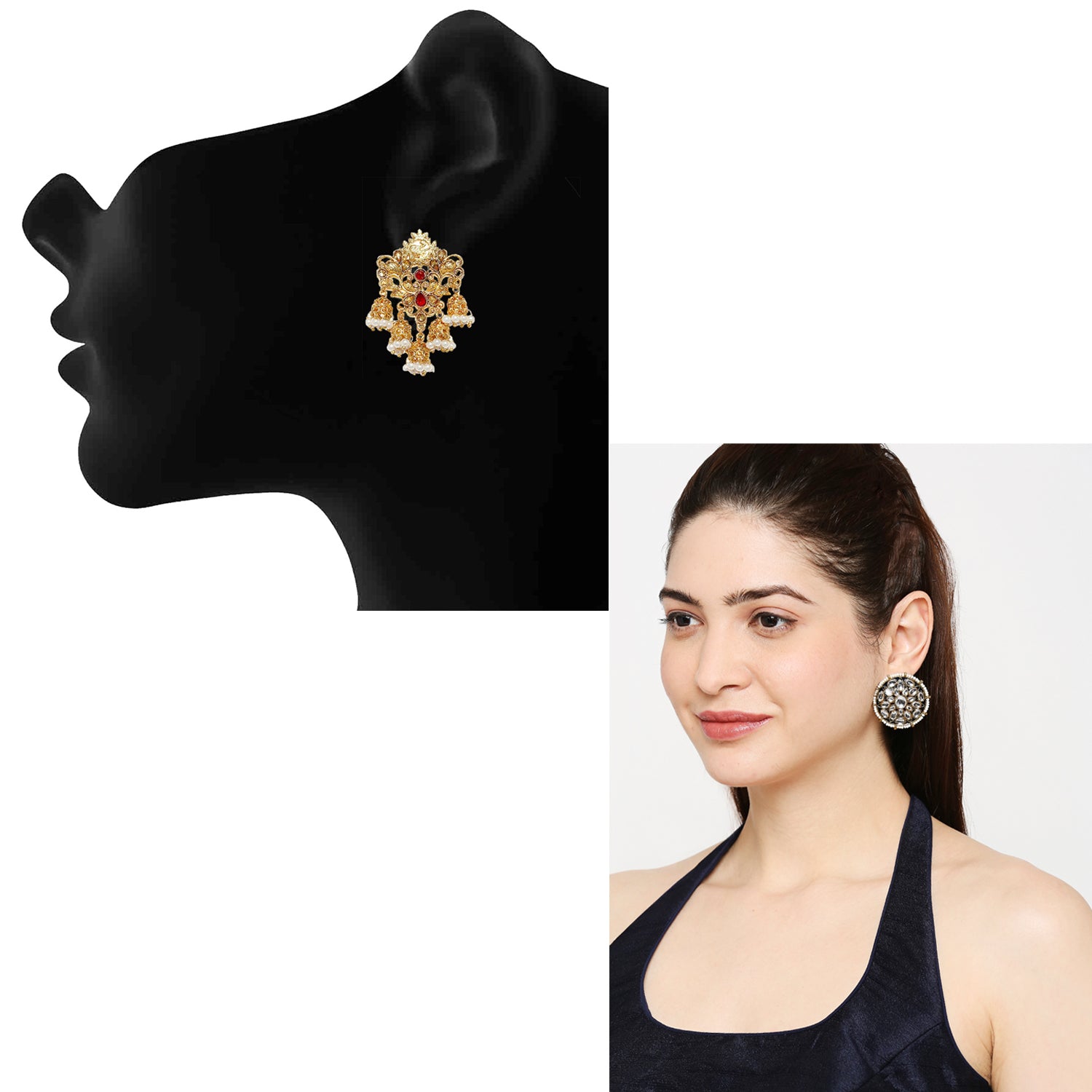 Combo of 2 Pairs of Traditional Dangler Earrings