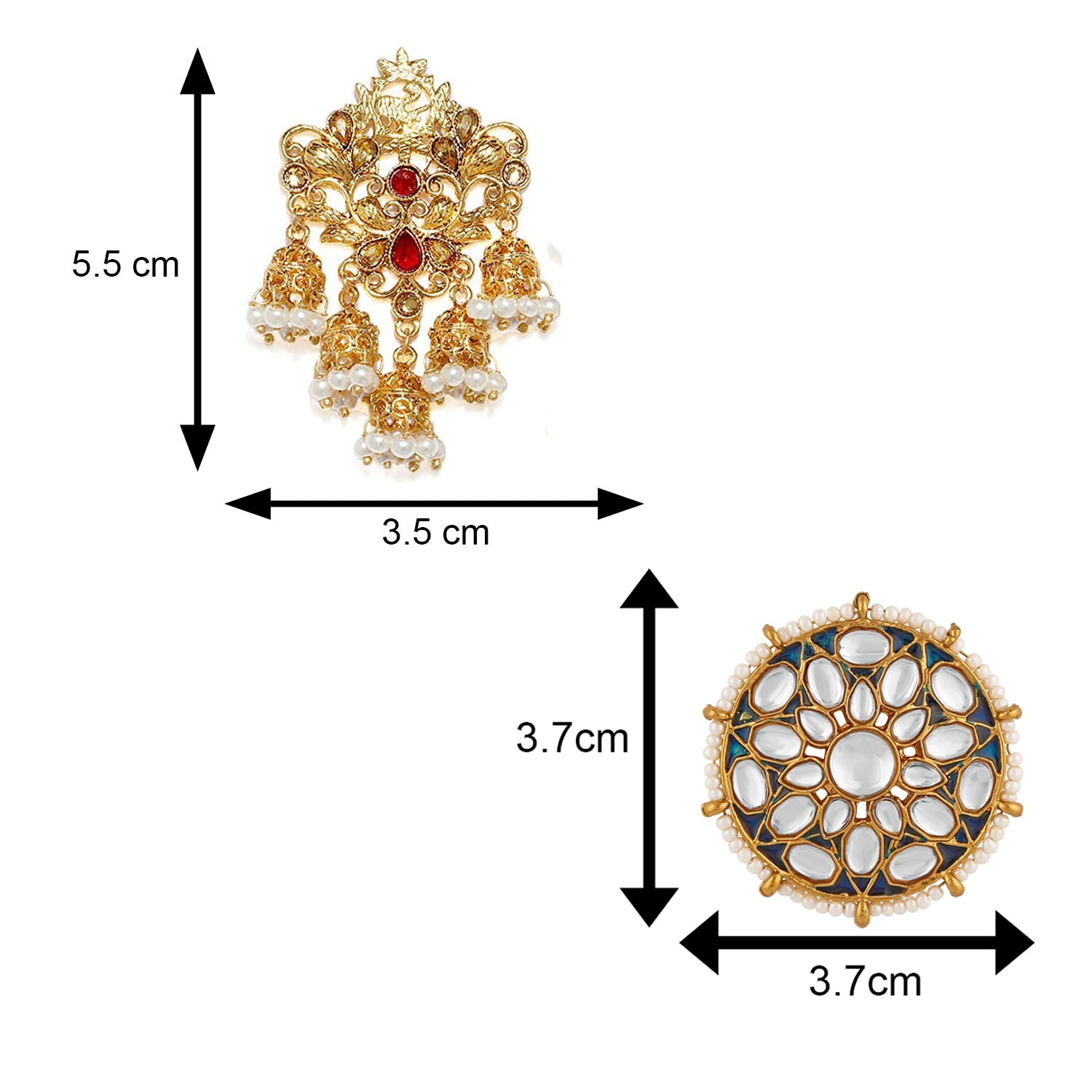 Combo of 2 Pairs of Traditional Dangler Earrings