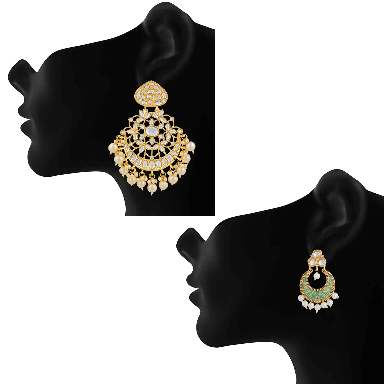 Combo of 2 Pairs of Traditional Dangler Earrings