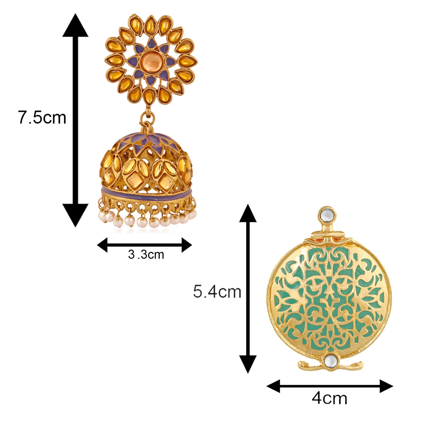 Combo of 2 Pairs of Traditional Dangler Earrings