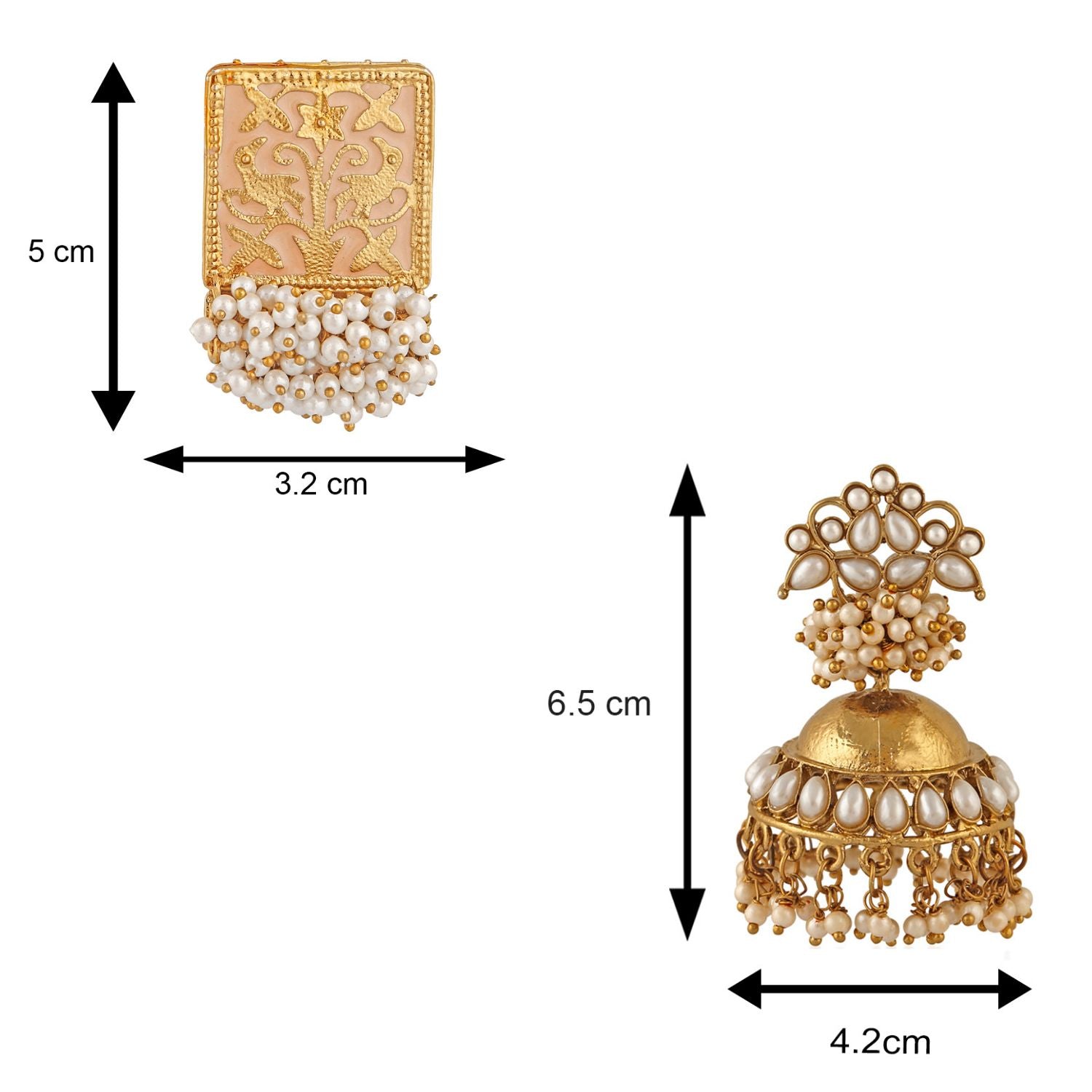 Combo of 2 Pairs of Traditional Round Circular Earrings