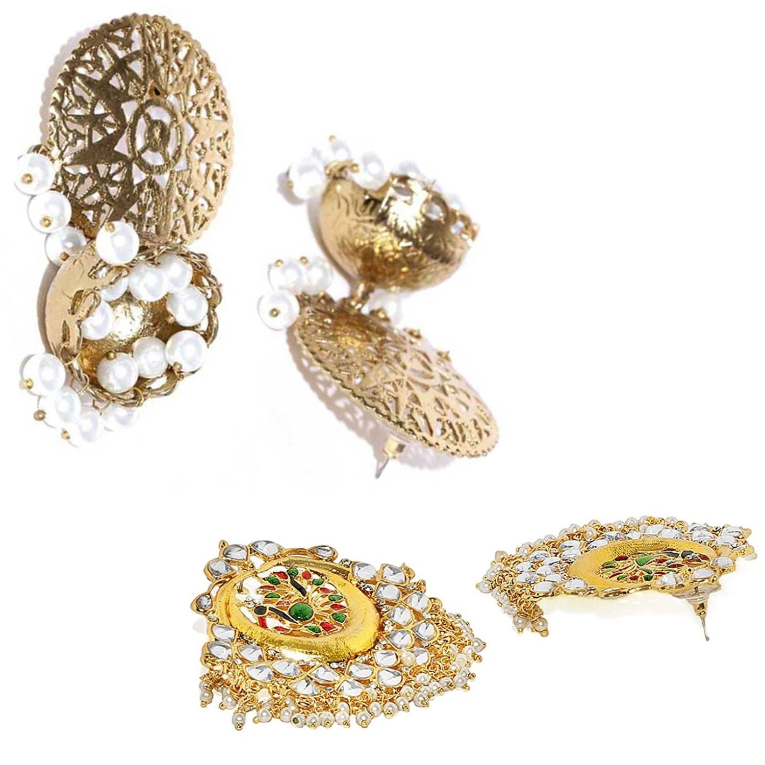 Combo of 2 Pairs of Traditional Dangler Earrings