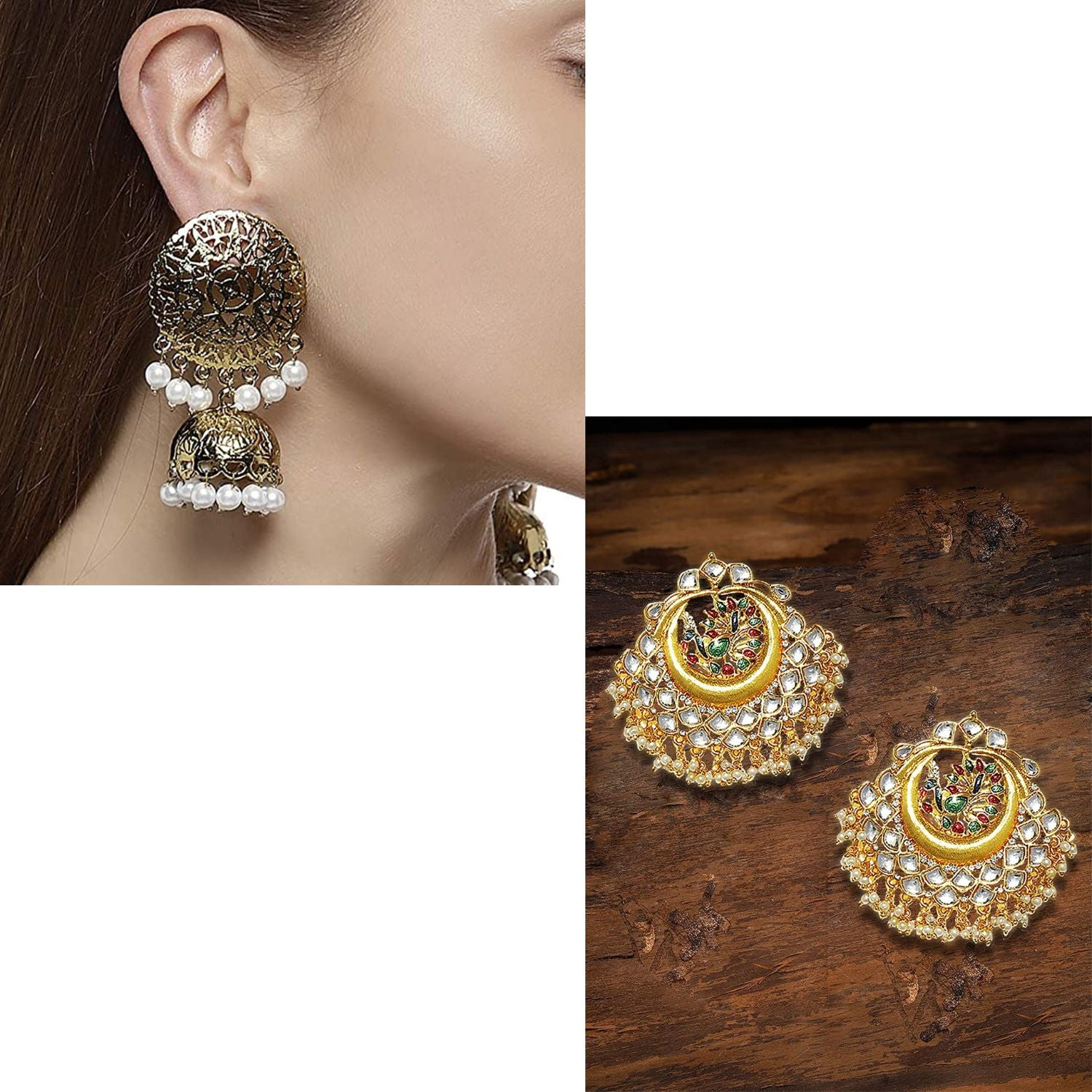 Combo of 4 Pairs of Traditional Dangler Earrings
