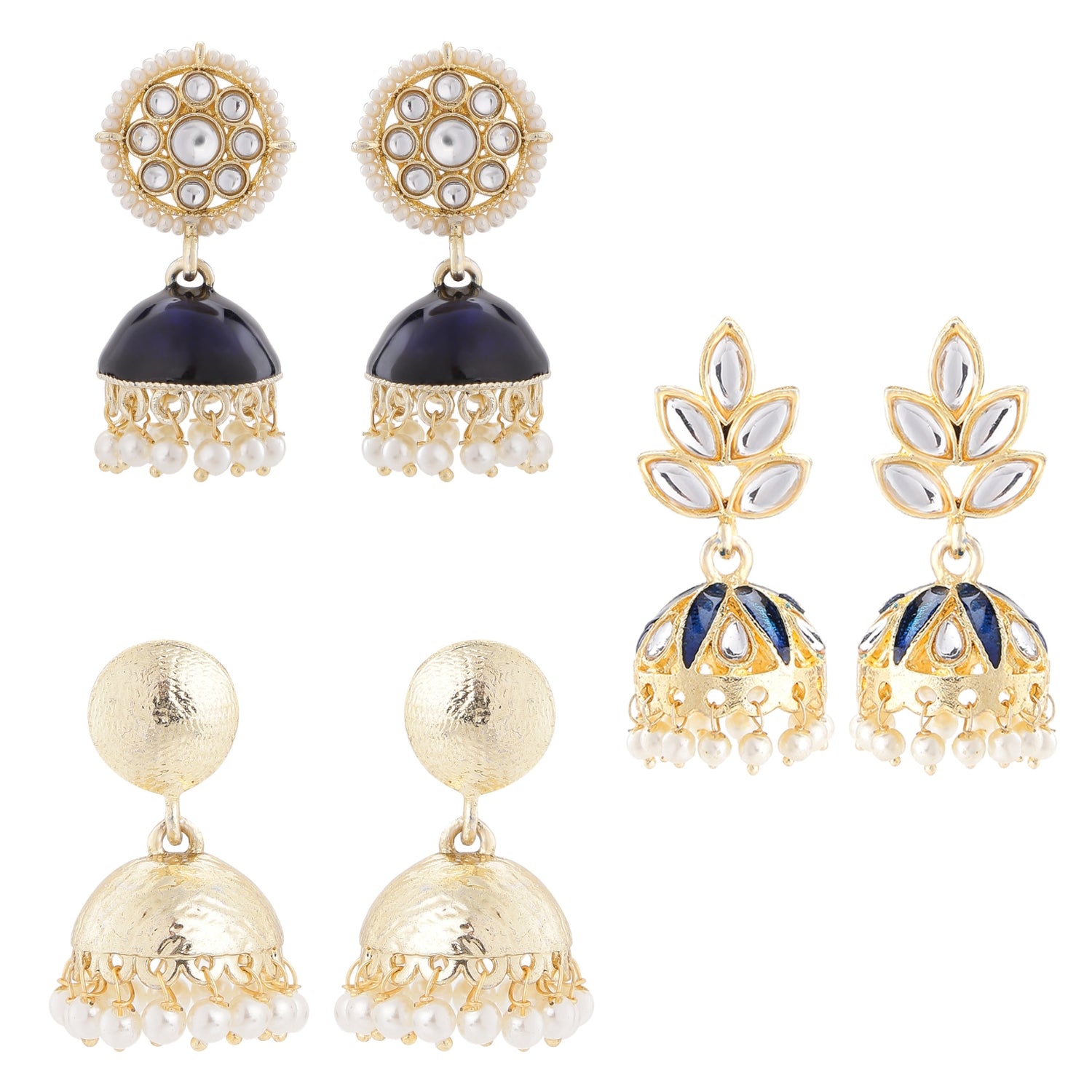 Combo of 3 Pairs of Traditional Dangler Earrings