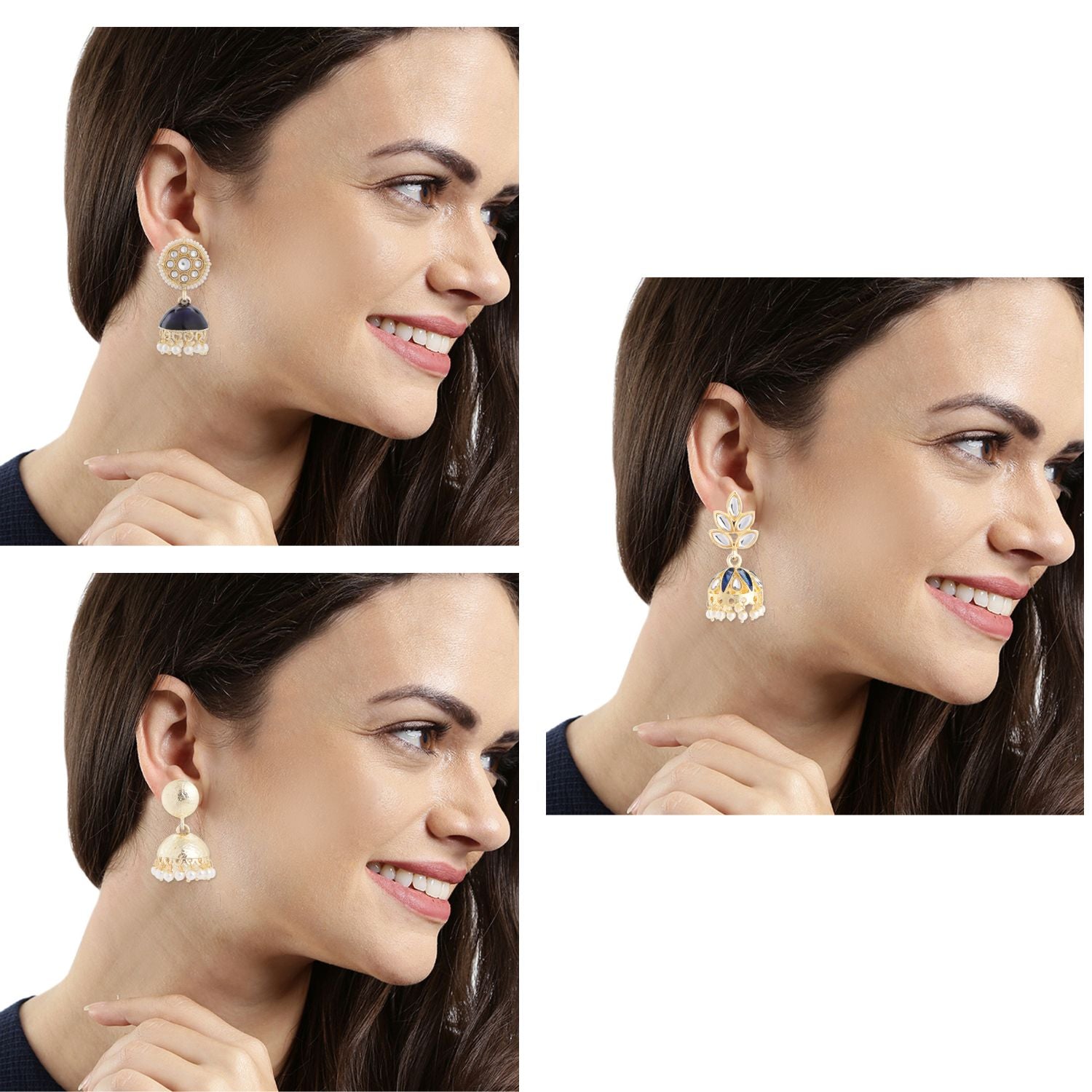 Combo of 3 Pairs of Traditional Dangler Earrings