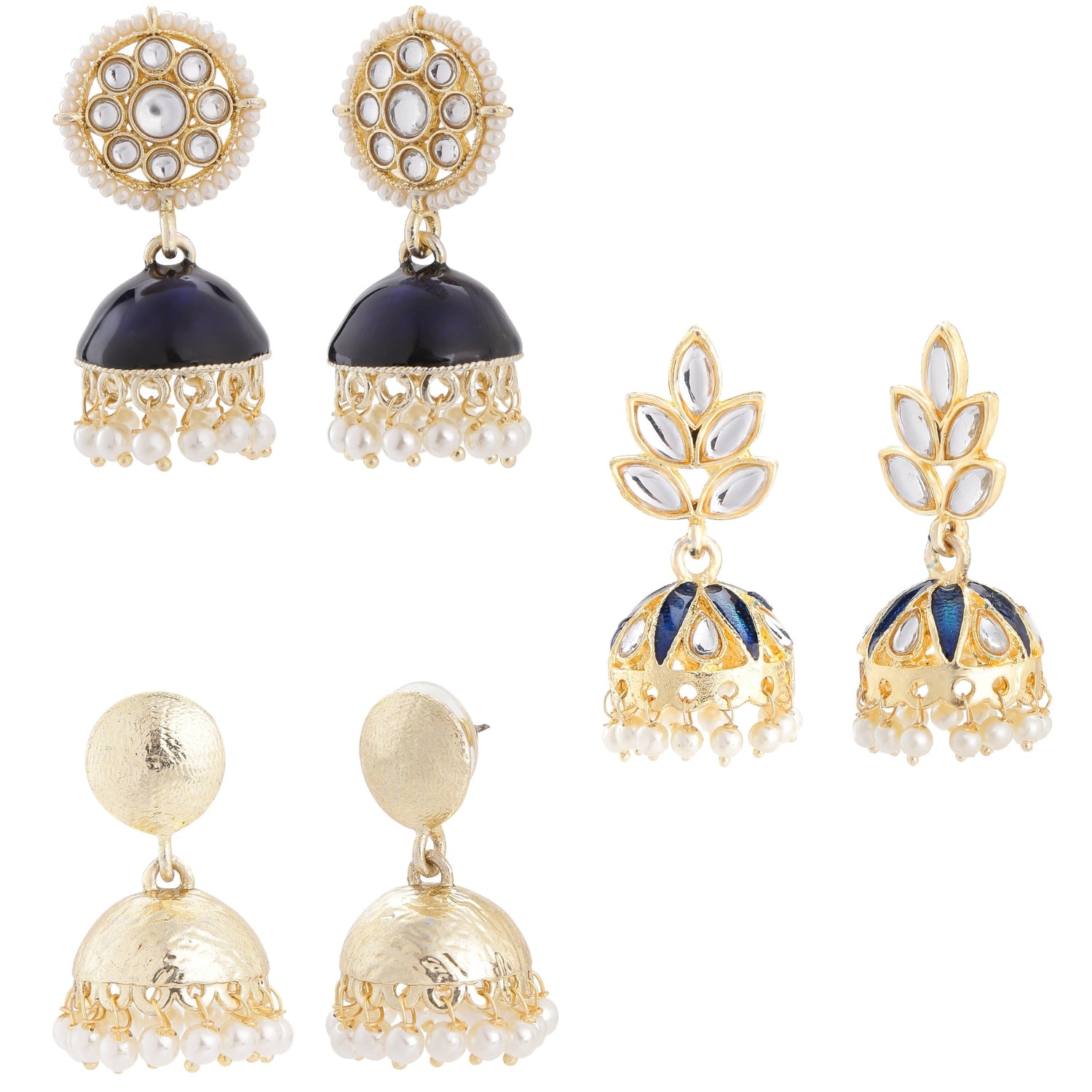 Combo of 3 Pairs of Traditional Dangler Earrings