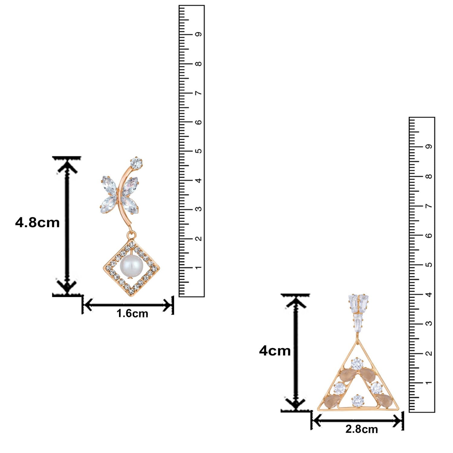 Combo of 2  Butterfly Shaped & Dangler Earrings