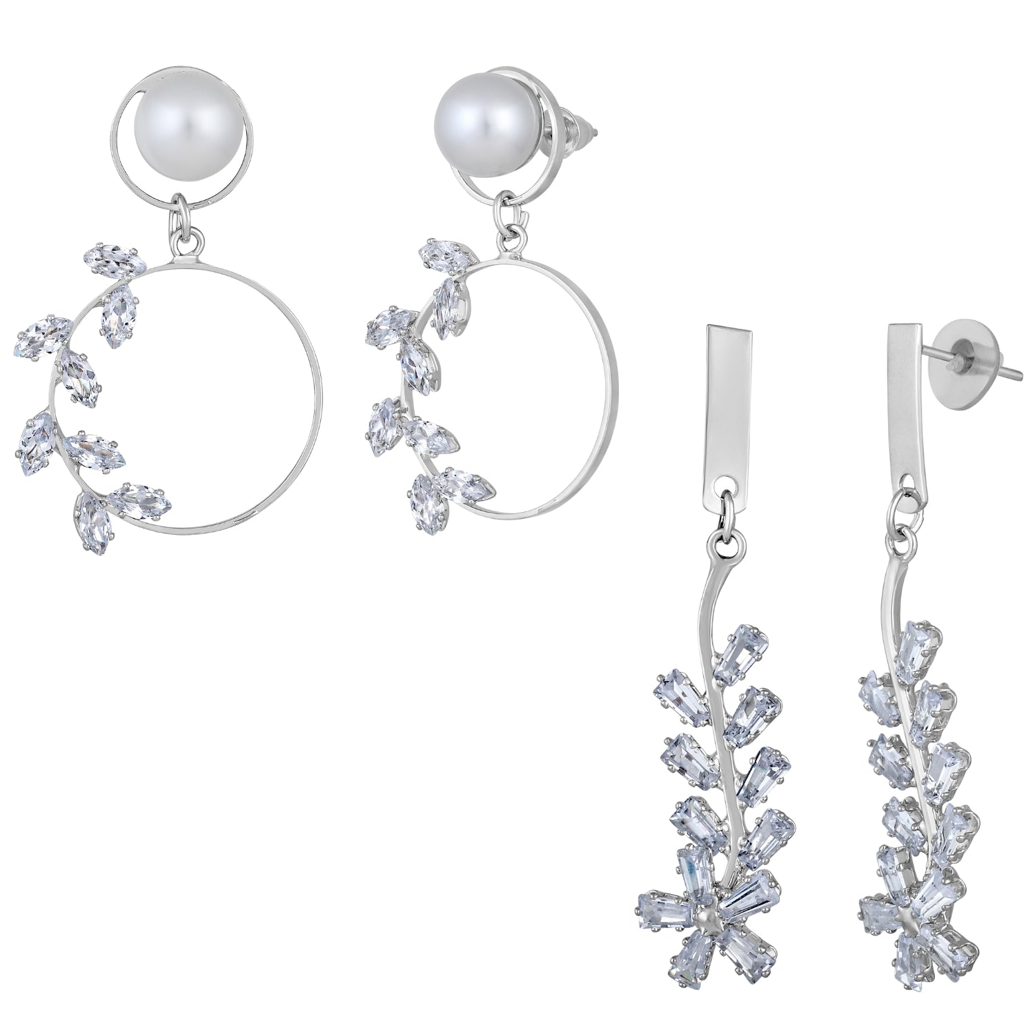 Combo of 2  Floral Dangler Earrings