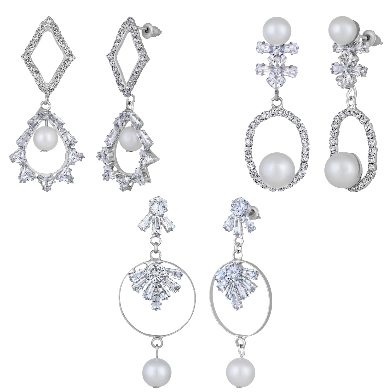 Combo of 3  Party Wear Dangler Earrings