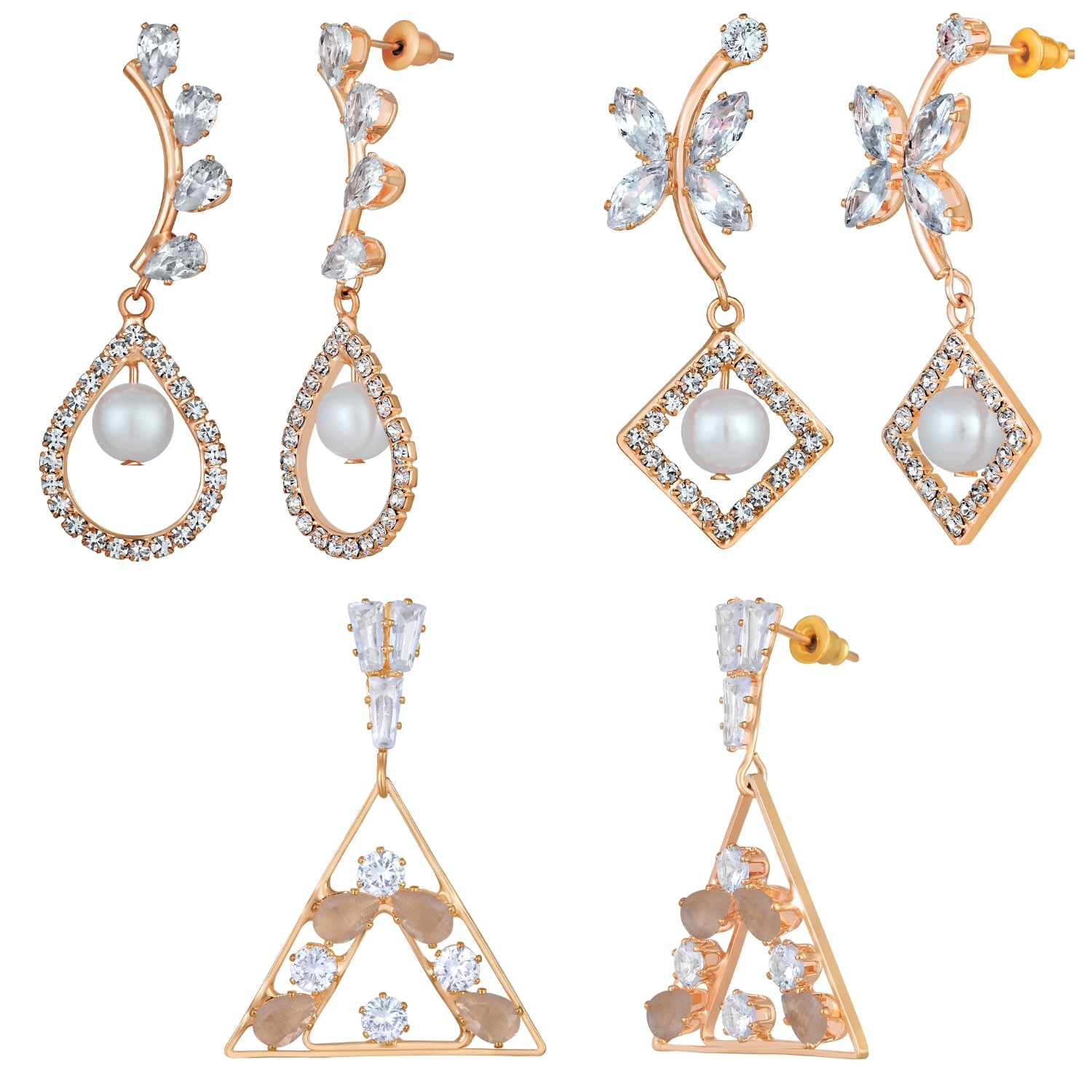 Combo of 3  Party Wear Earrings