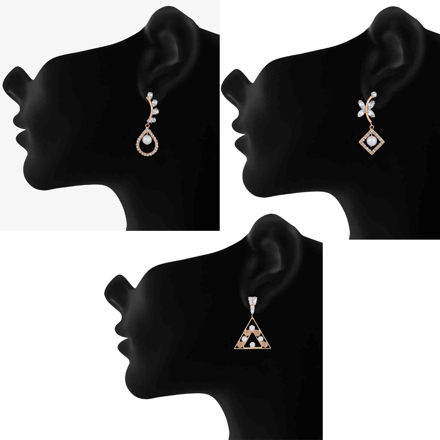 Combo of 3  Party Wear Earrings