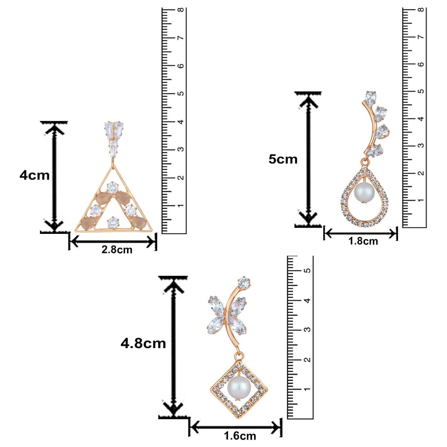 Combo of 3  Party Wear Earrings