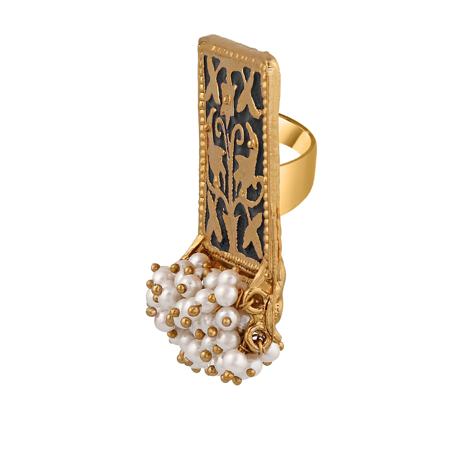 Meenakari Work Rectangular Shape Finger Ring