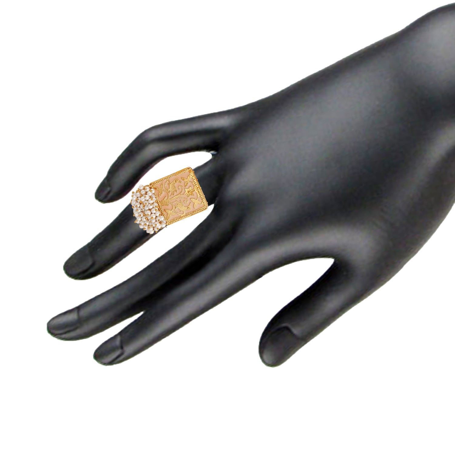 Meenakari Work Rectangular Shape Finger Ring