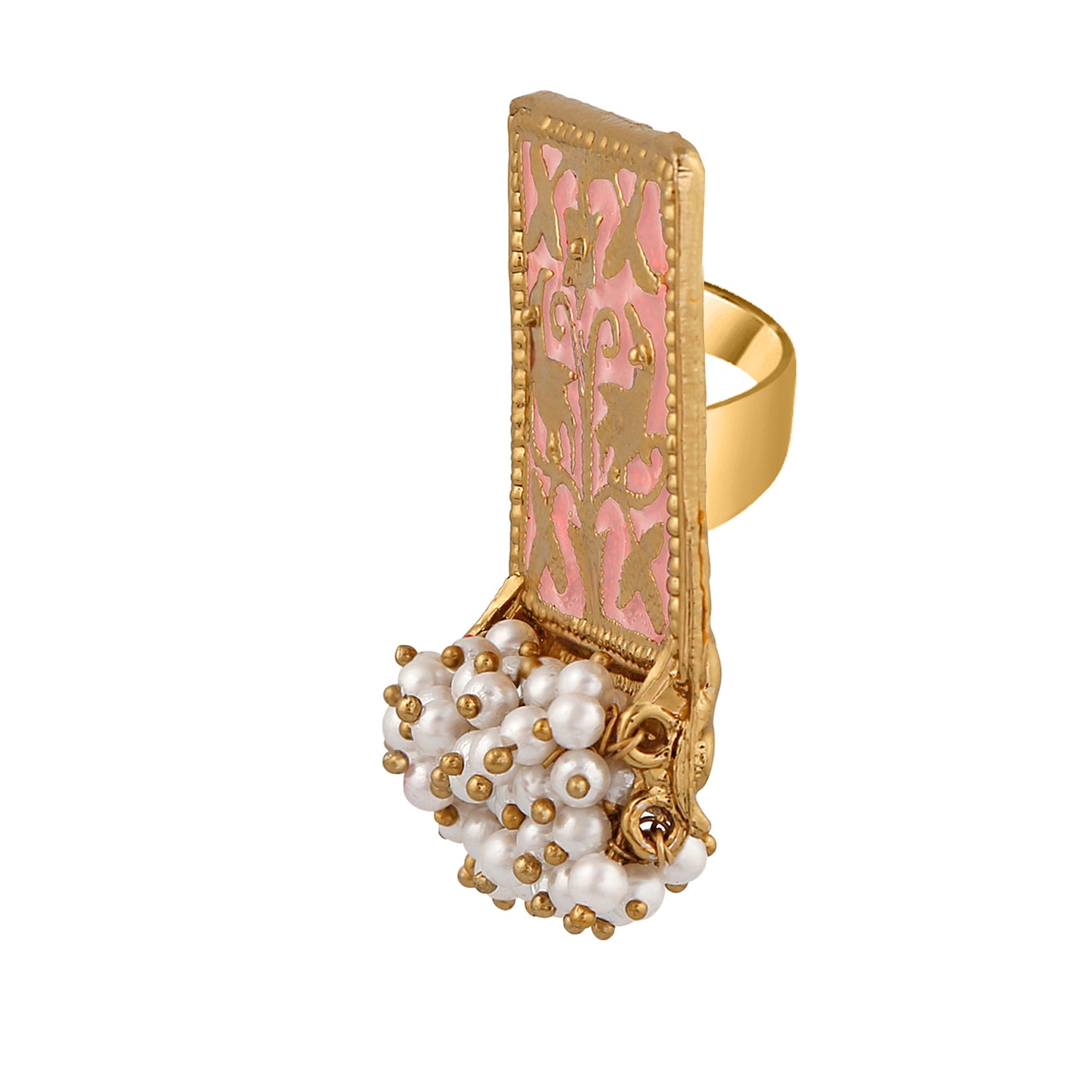 Meenakari Work Rectangular Shape Finger Ring