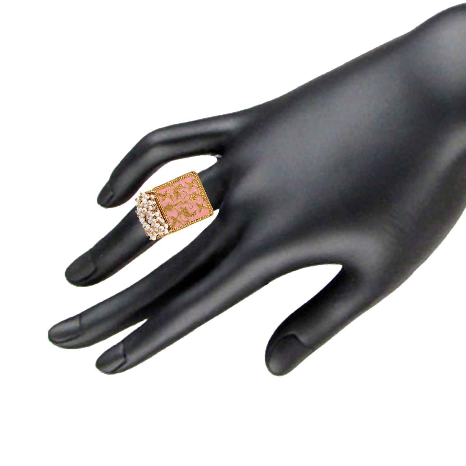 Meenakari Work Rectangular Shape Finger Ring