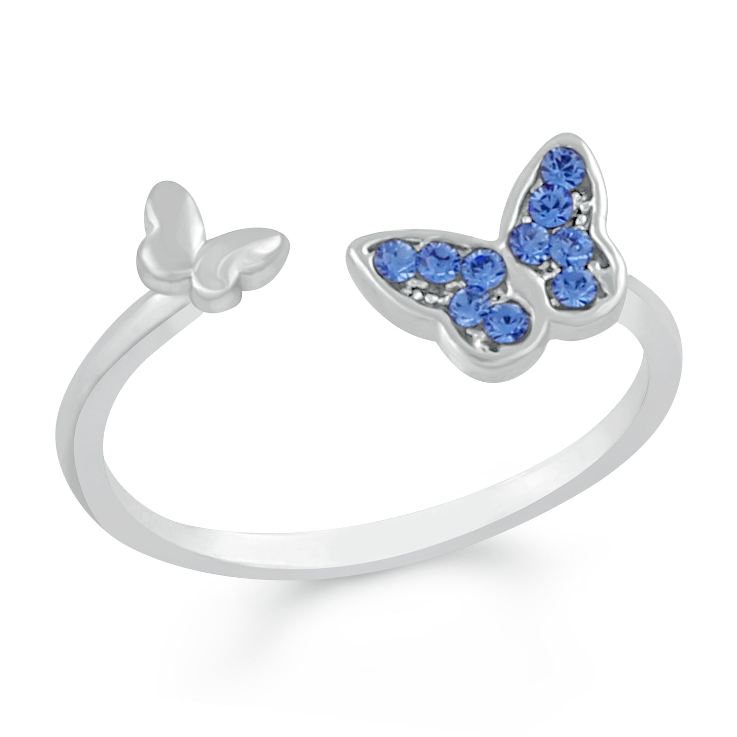 Wispy Butterfly Adjustable Finger ring