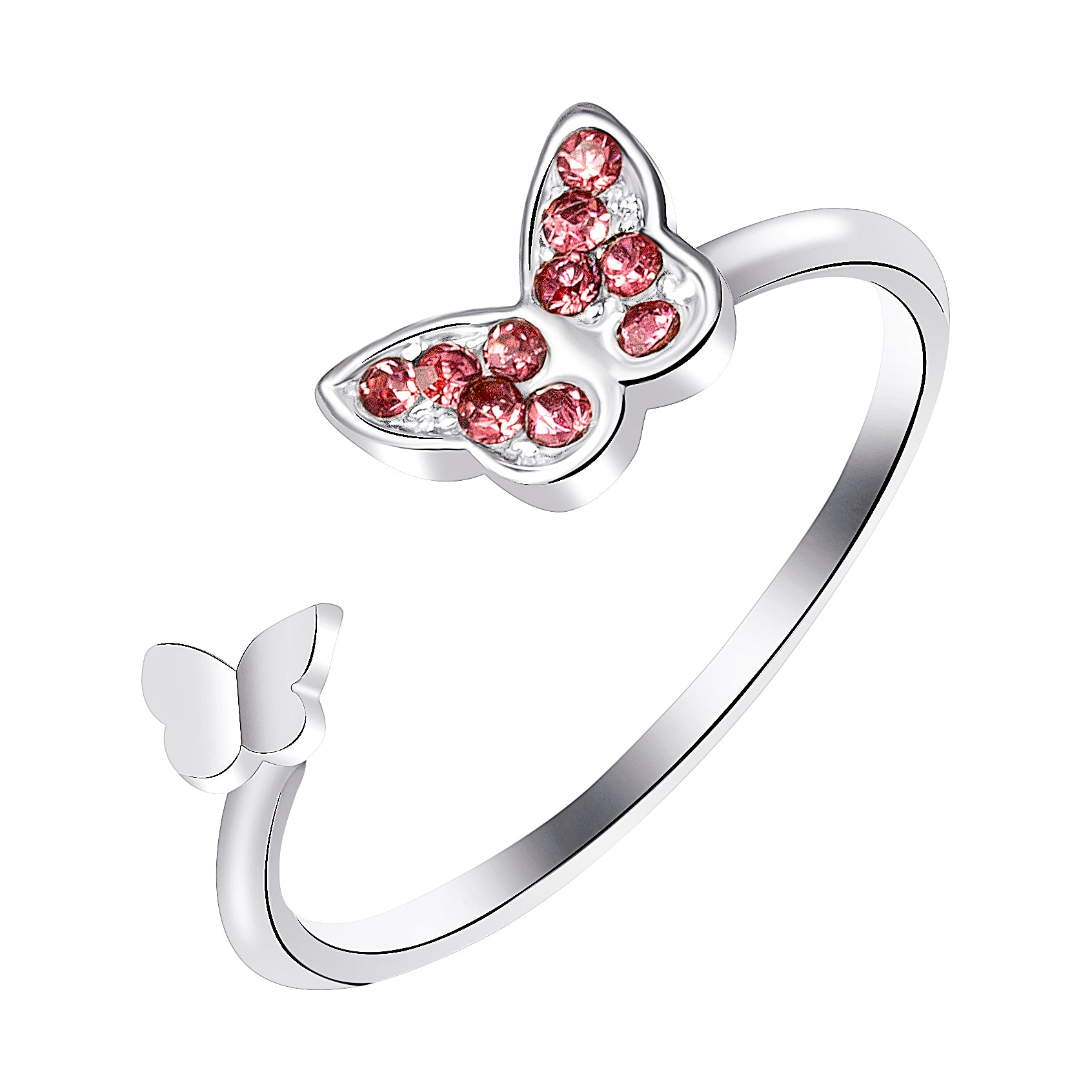 Wispy Butterfly Adjustable Finger ring