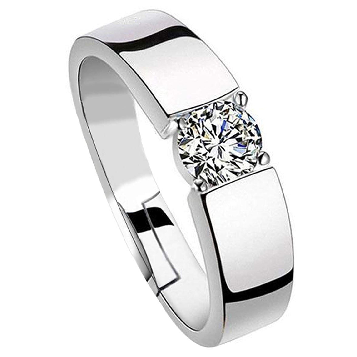 Elegant Classic Solitare Adjustable Ring
