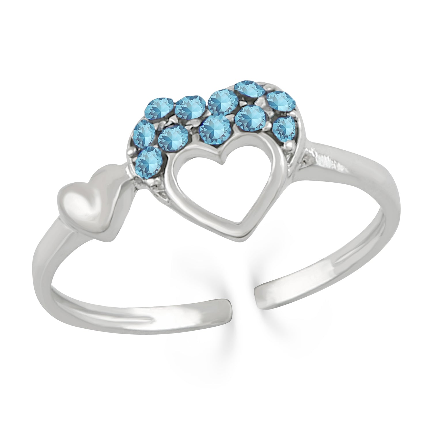 Valentine Gift Trio Heart Adjustable Finger Ring