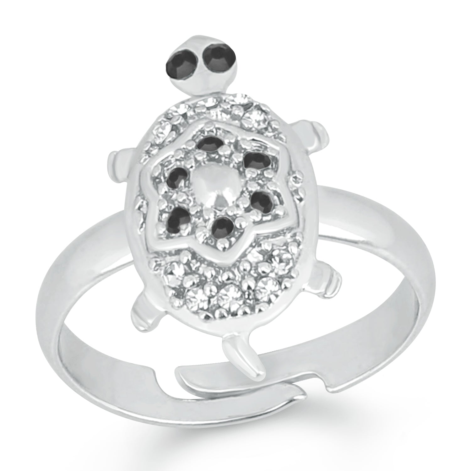 Tortoise Love Designer crystal Finger Ring