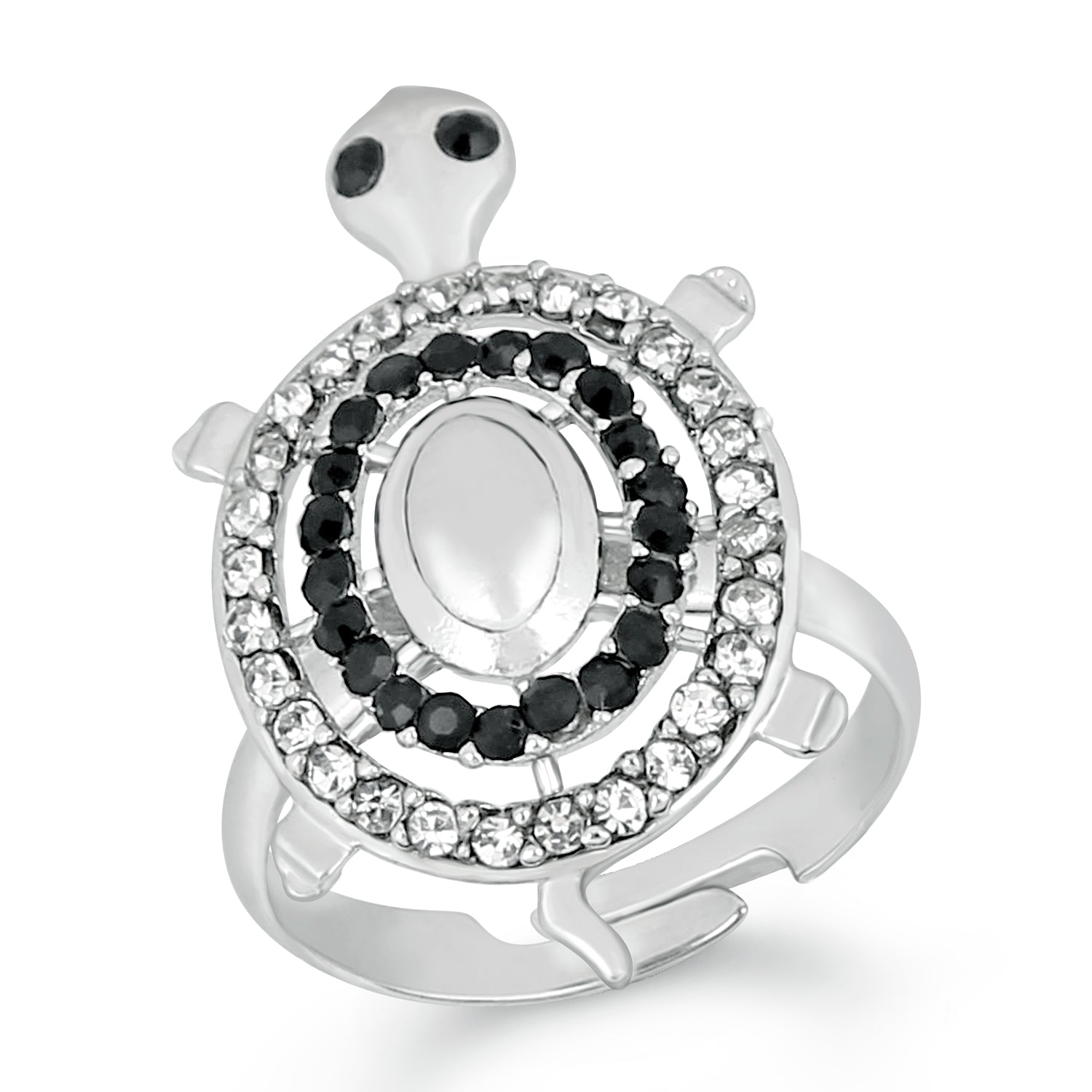 Tortoise Love Designer crystal Finger Ring