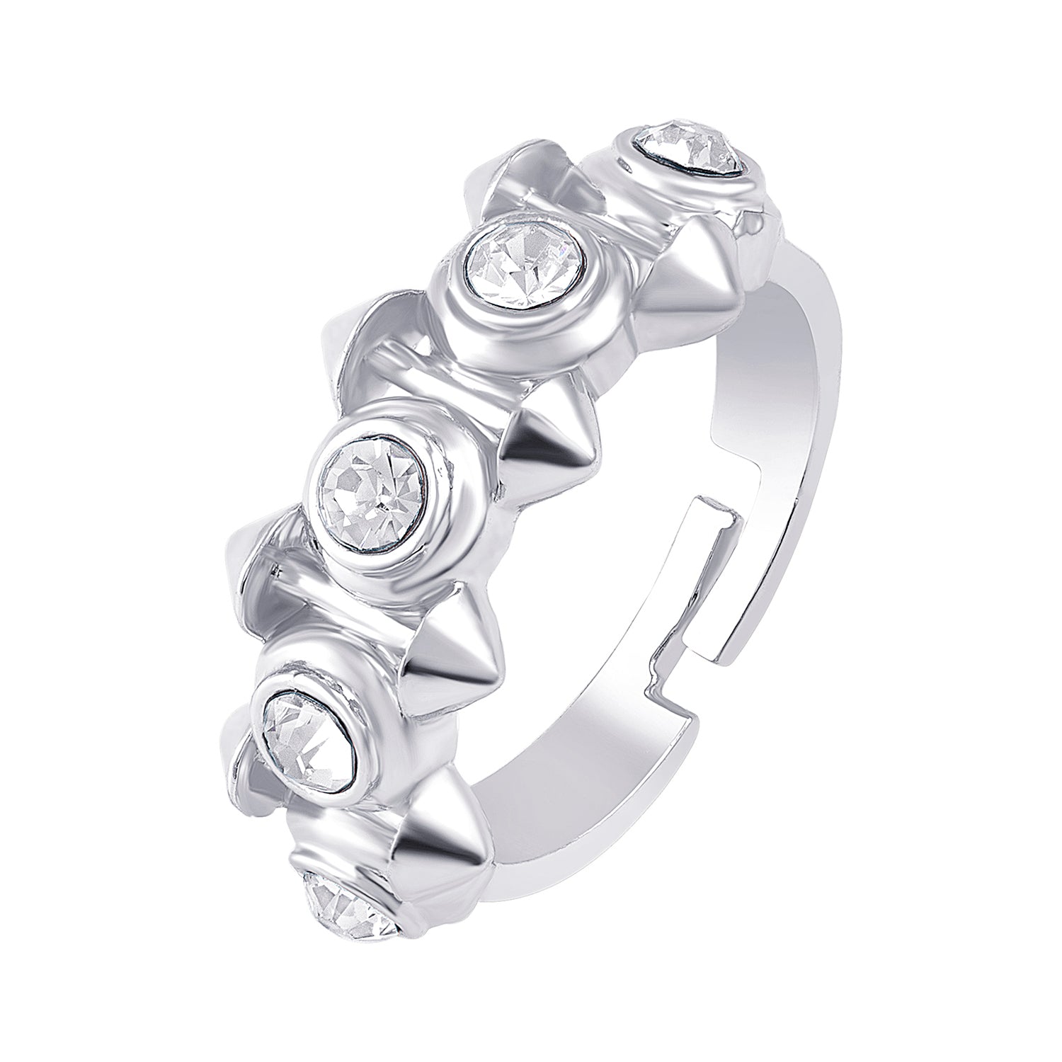 Dual Side Spikes Adjustable Finger Ring
