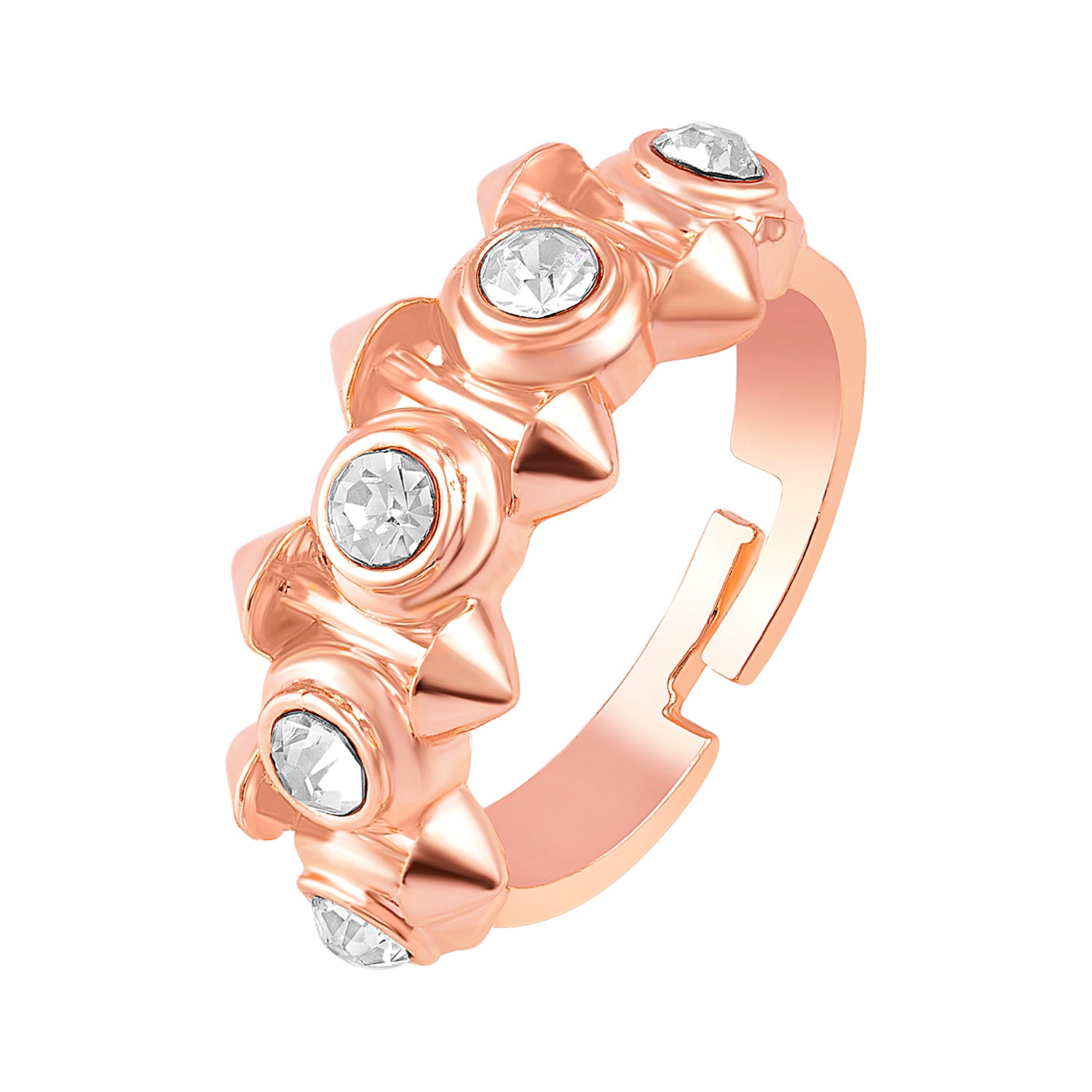 Dual Side Spikes Adjustable Finger Ring