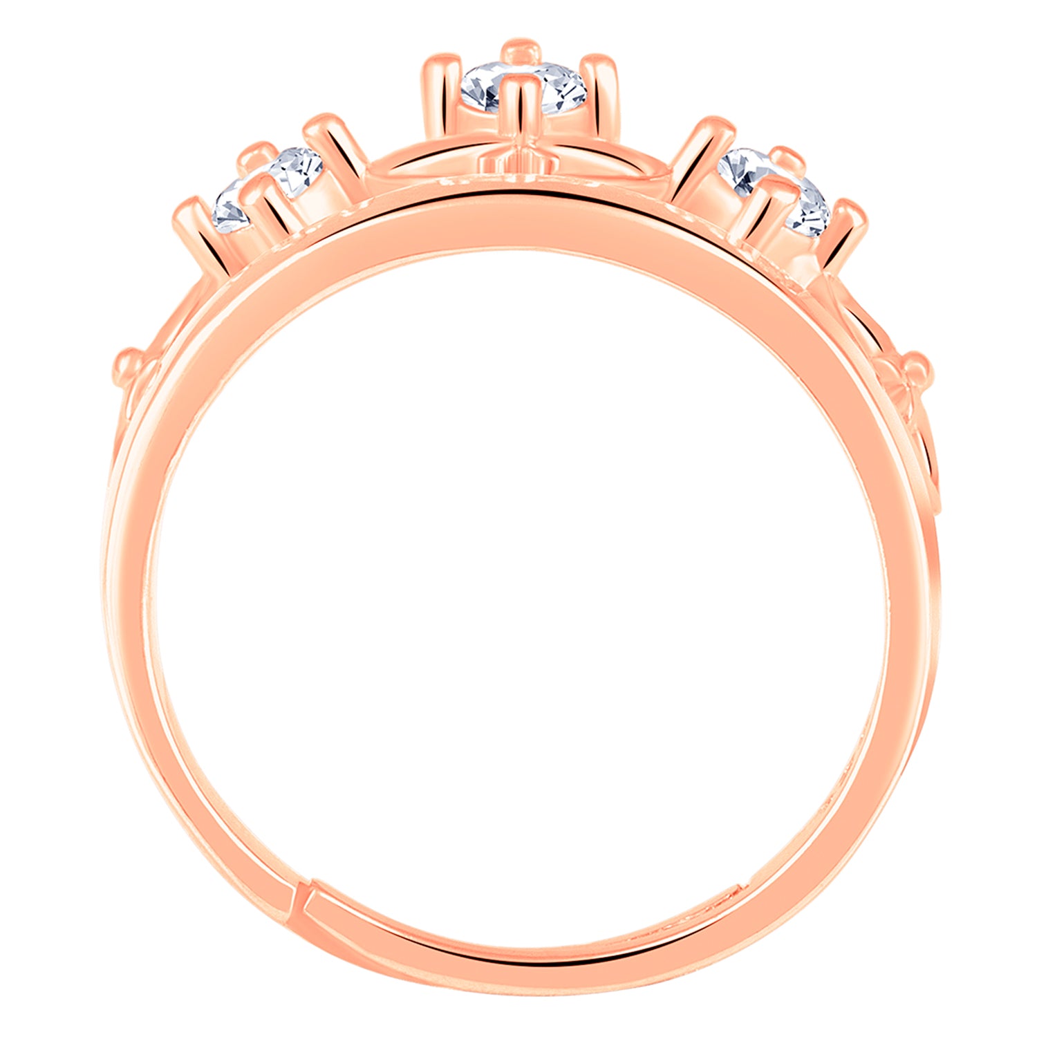 Exquisite Love Crown Finger Ring