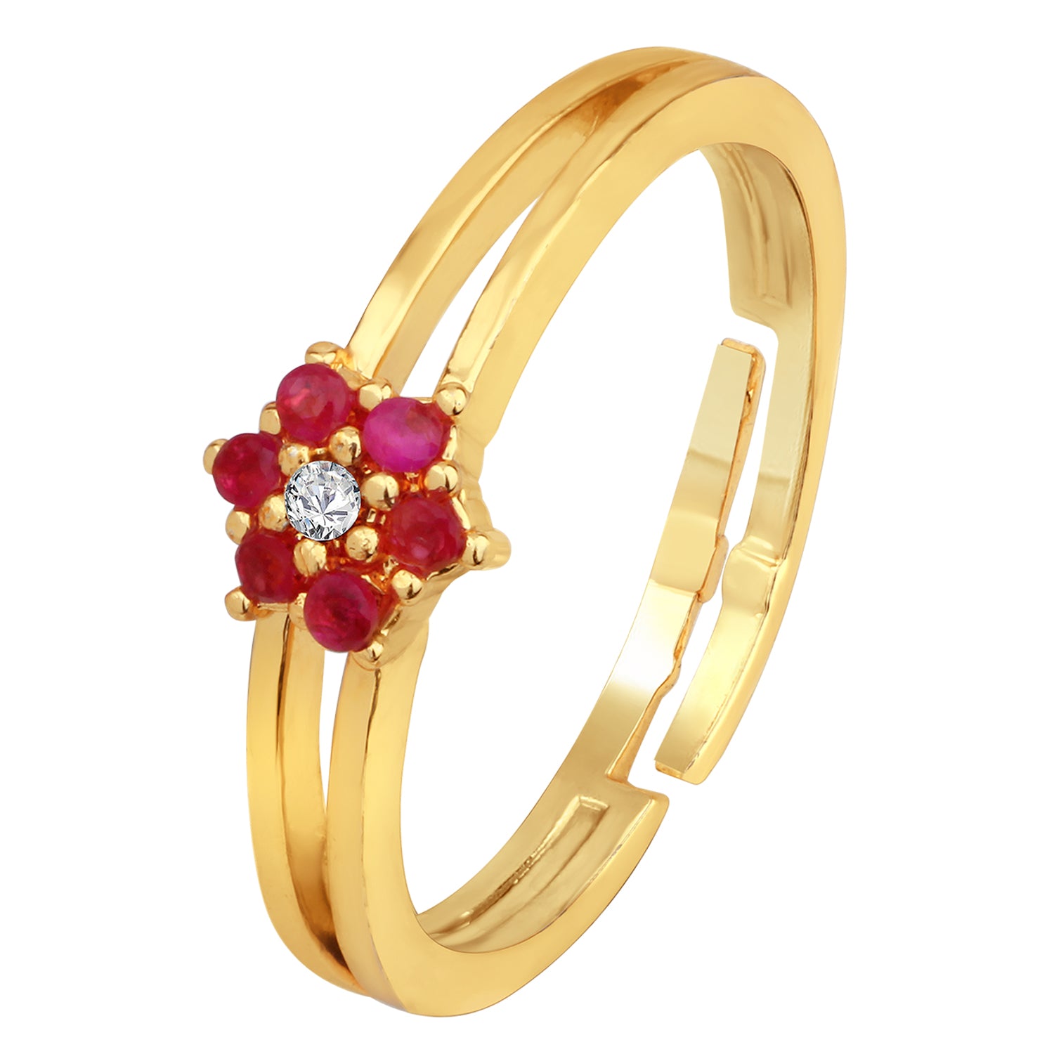 Floral Adjustable Finger Ring