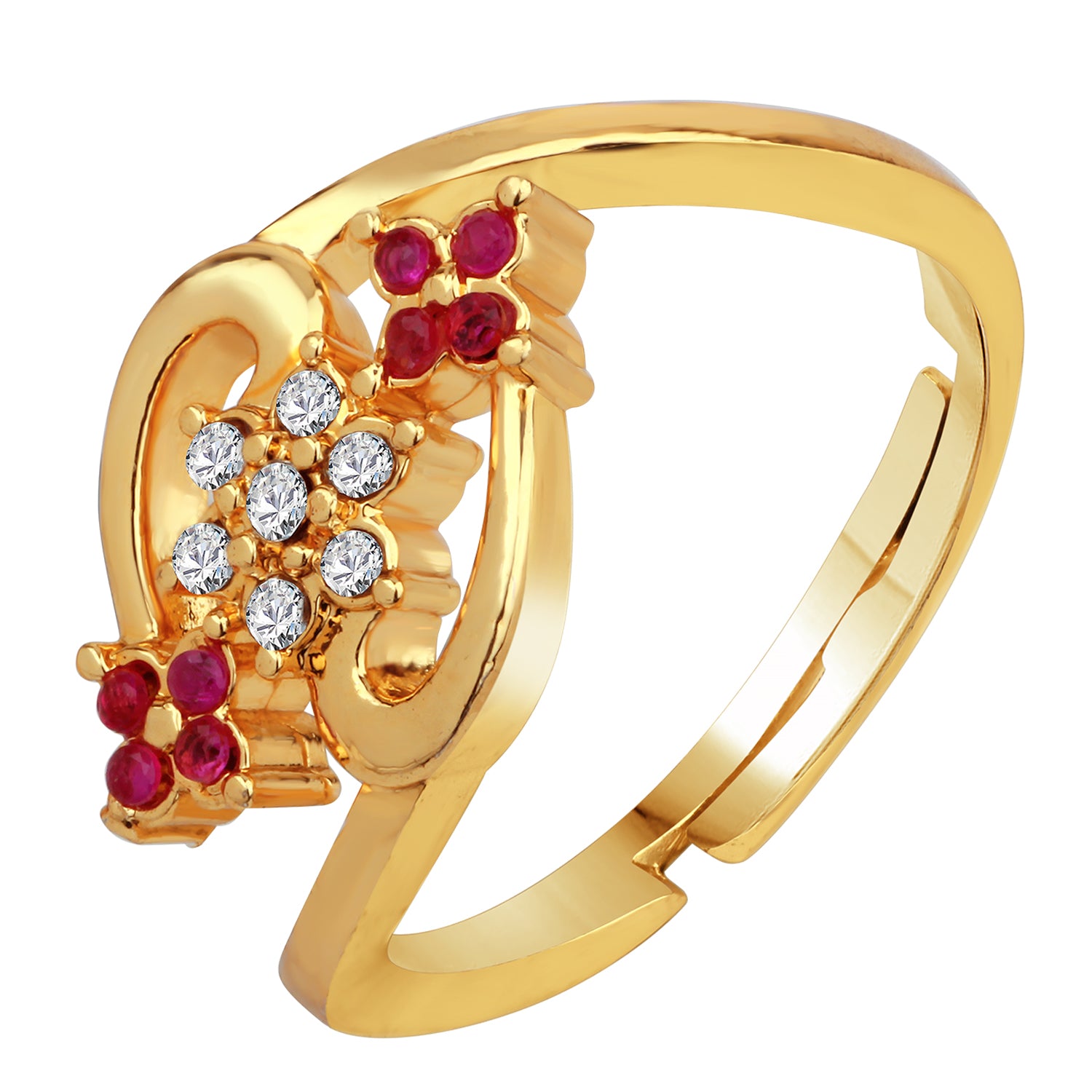 Floral Adjustable Finger Ring