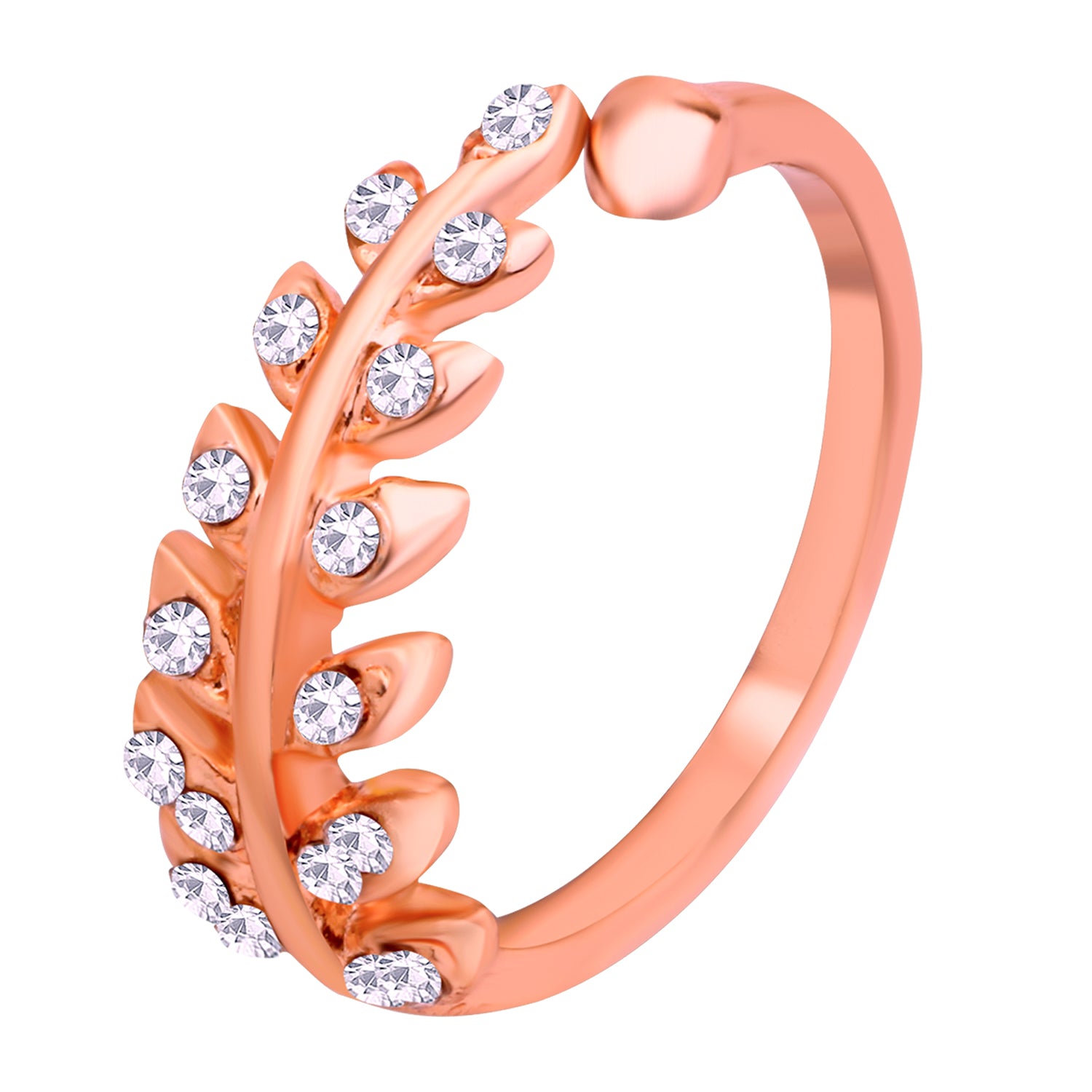 Cute Leafy Adjustable Finger Ring