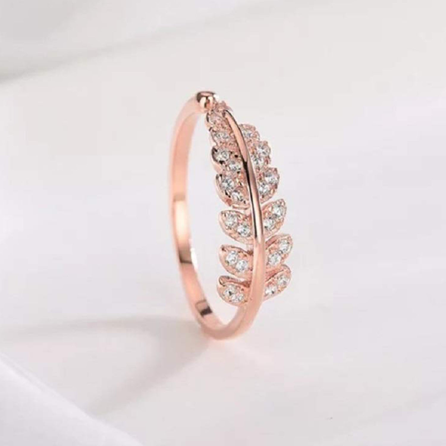 Cute Leafy Adjustable Finger Ring