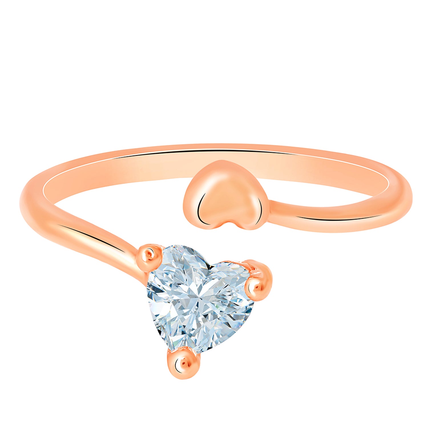 Dual Heart Adjustable Finger Ring