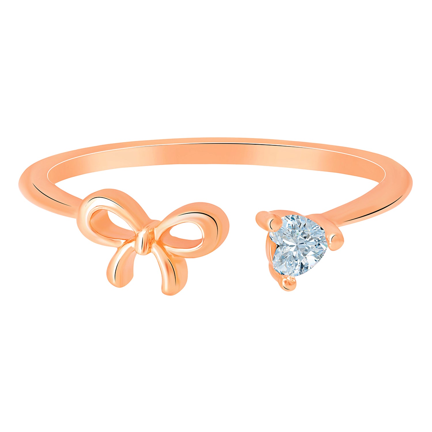 Ribbon and Round Shape Adjustable Finger Ring