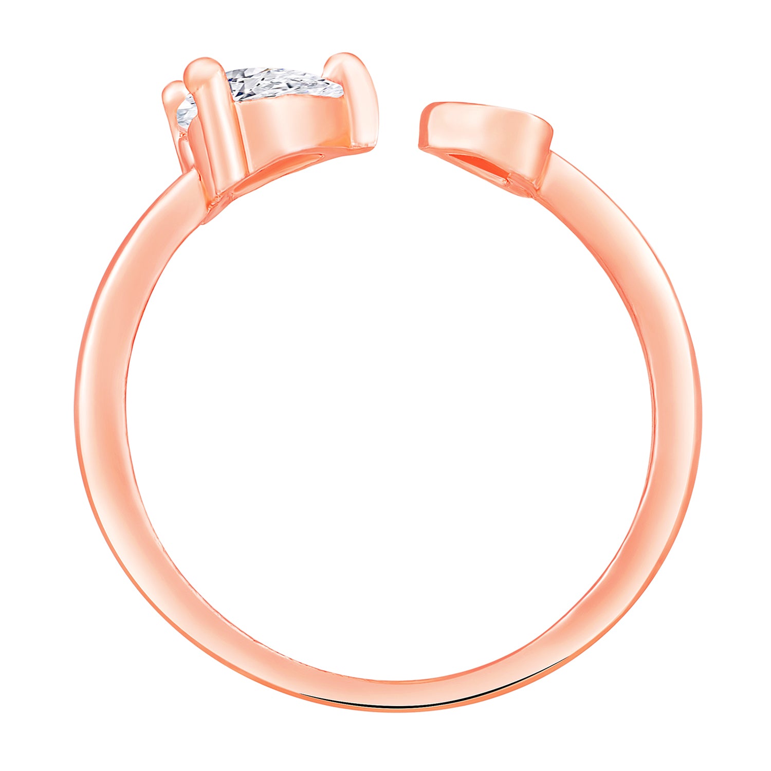 Dual Heart Adjustable Finger Ring