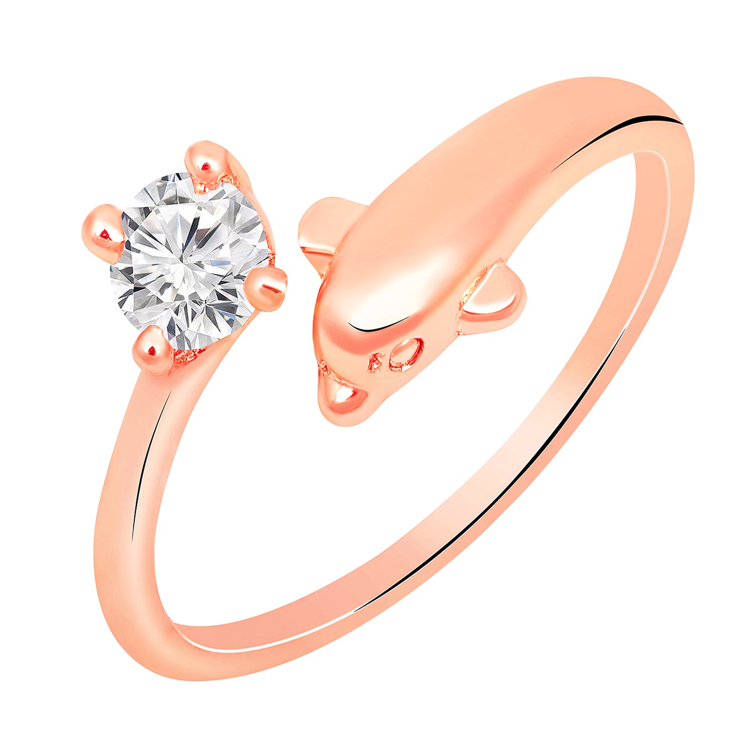 Dolphin Shaped Adjustable Finger Ring