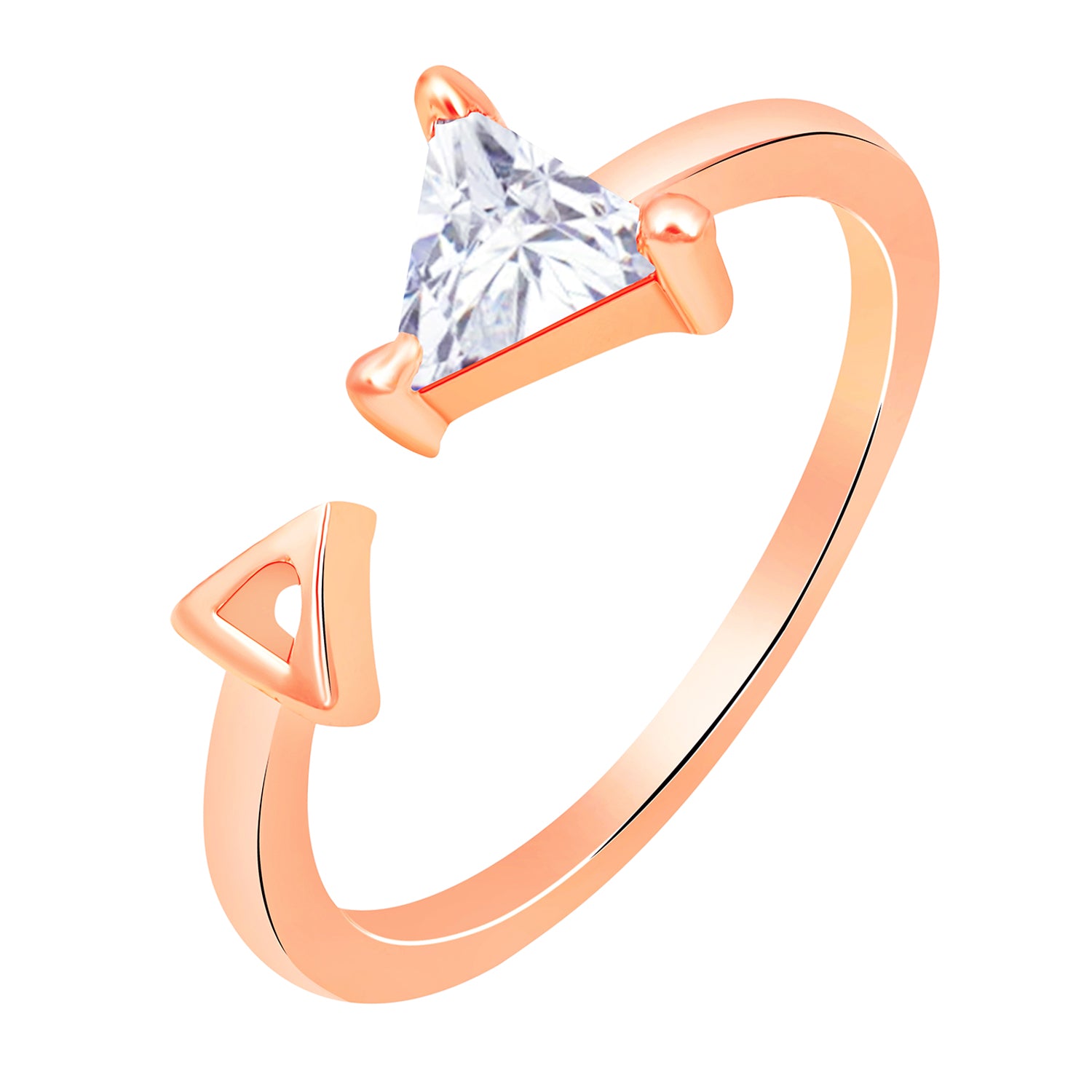 Triangle Shaped Adjustable Finger Ring