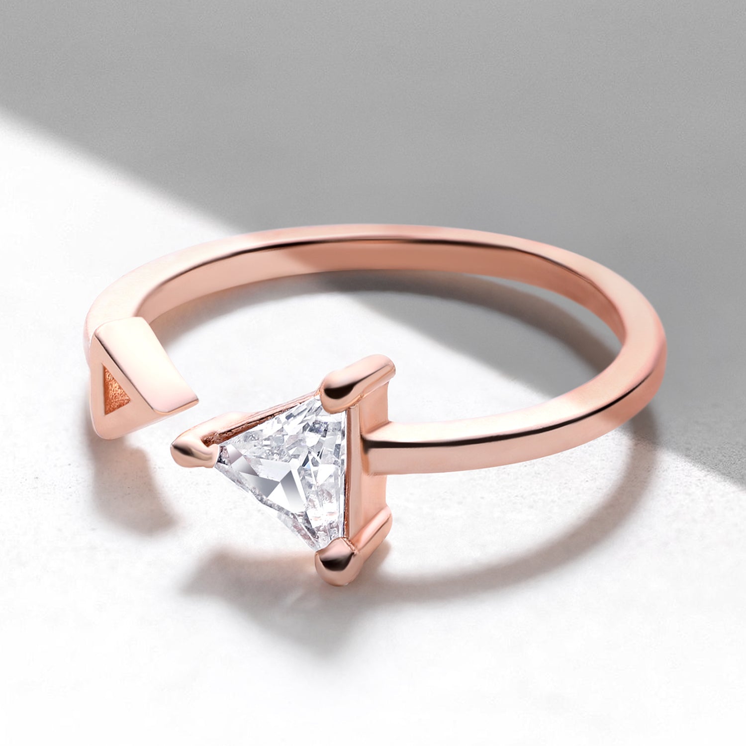 Triangle Shaped Adjustable Finger Ring