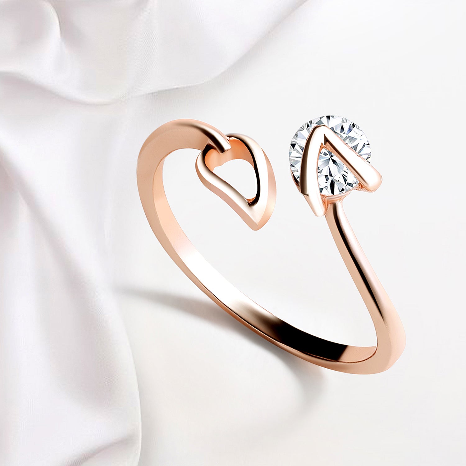 Leaf Shaped Adjustable Finger Ring