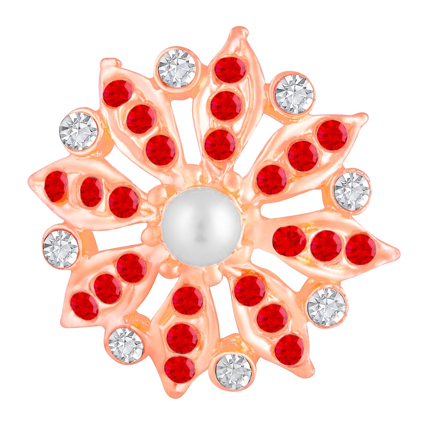 Round Shape Floral Adjustable Finger Ring