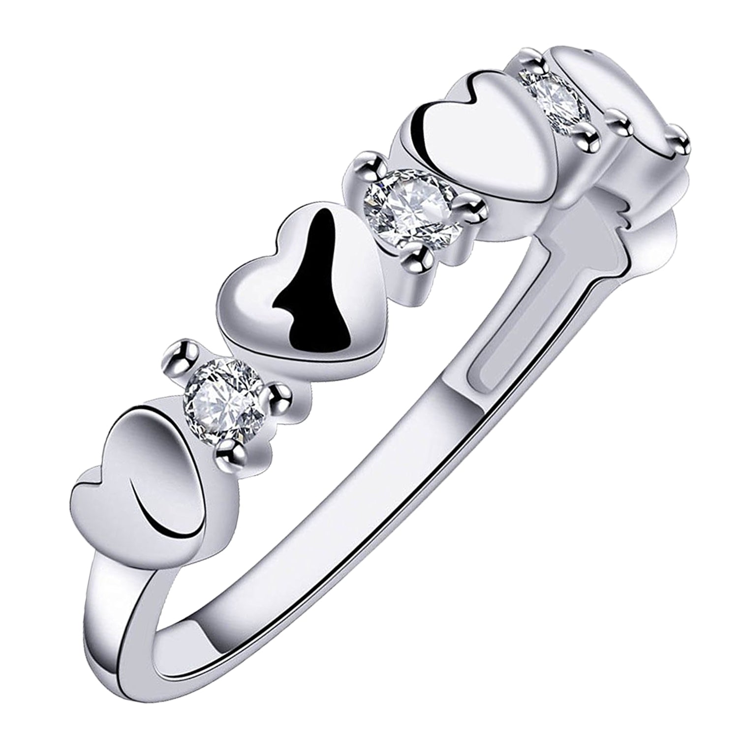 Heart Link Adjustable Finger Ring