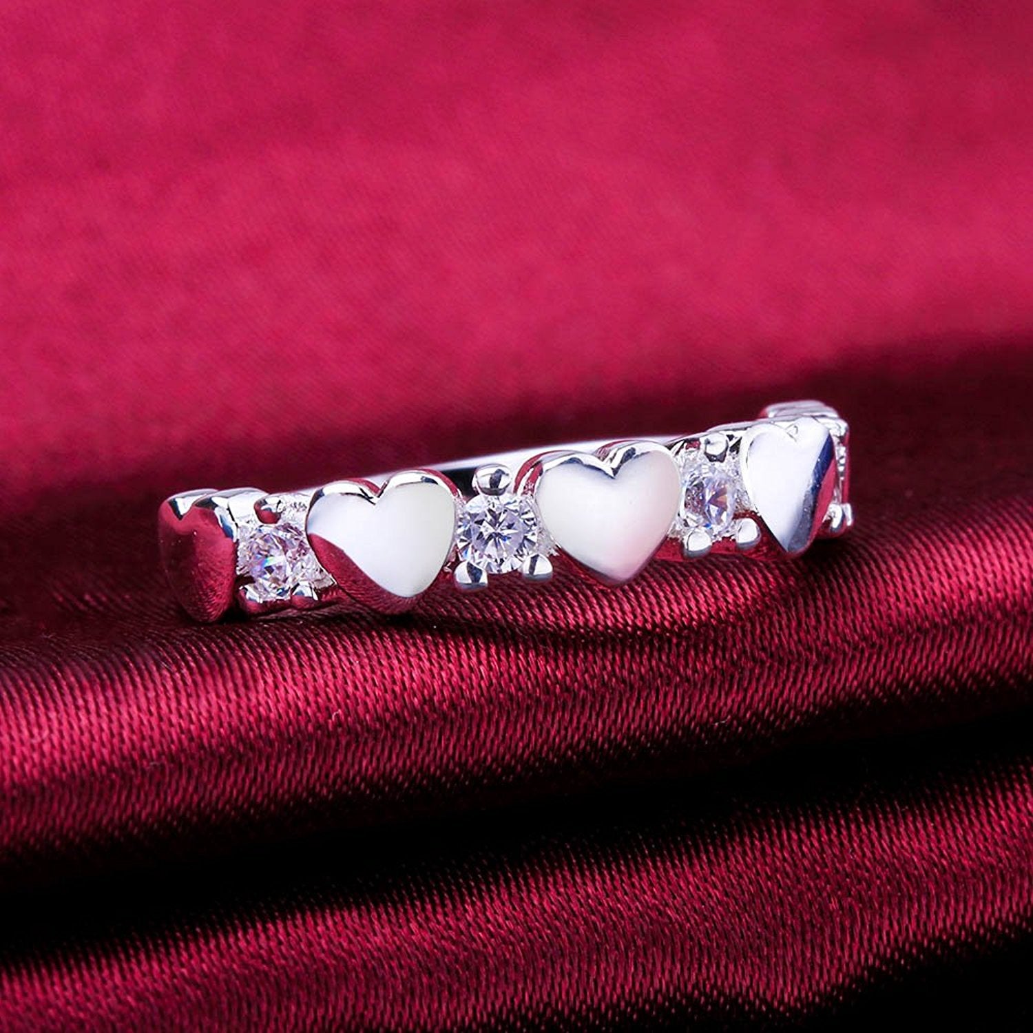 Heart Link Adjustable Finger Ring