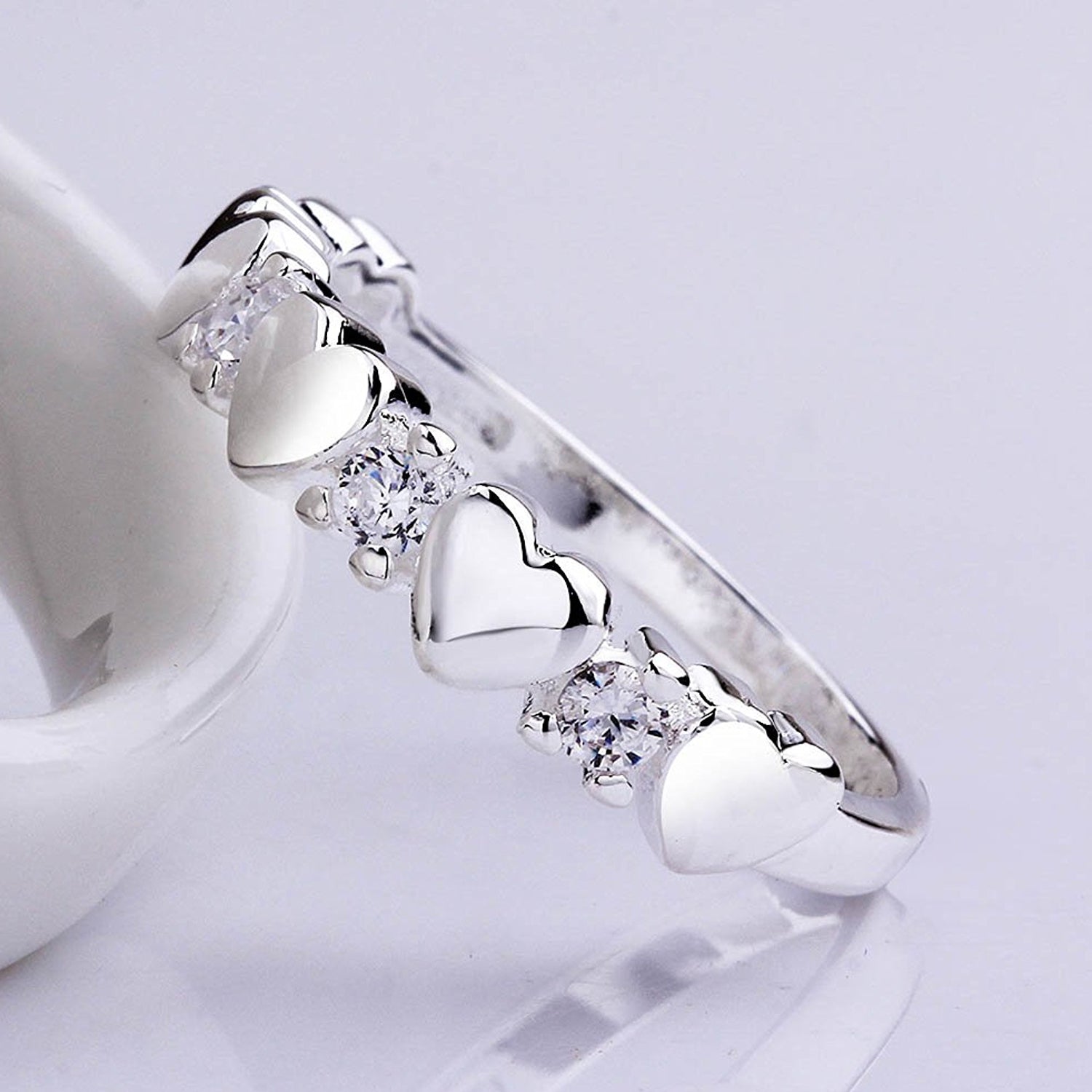 Heart Link Adjustable Finger Ring