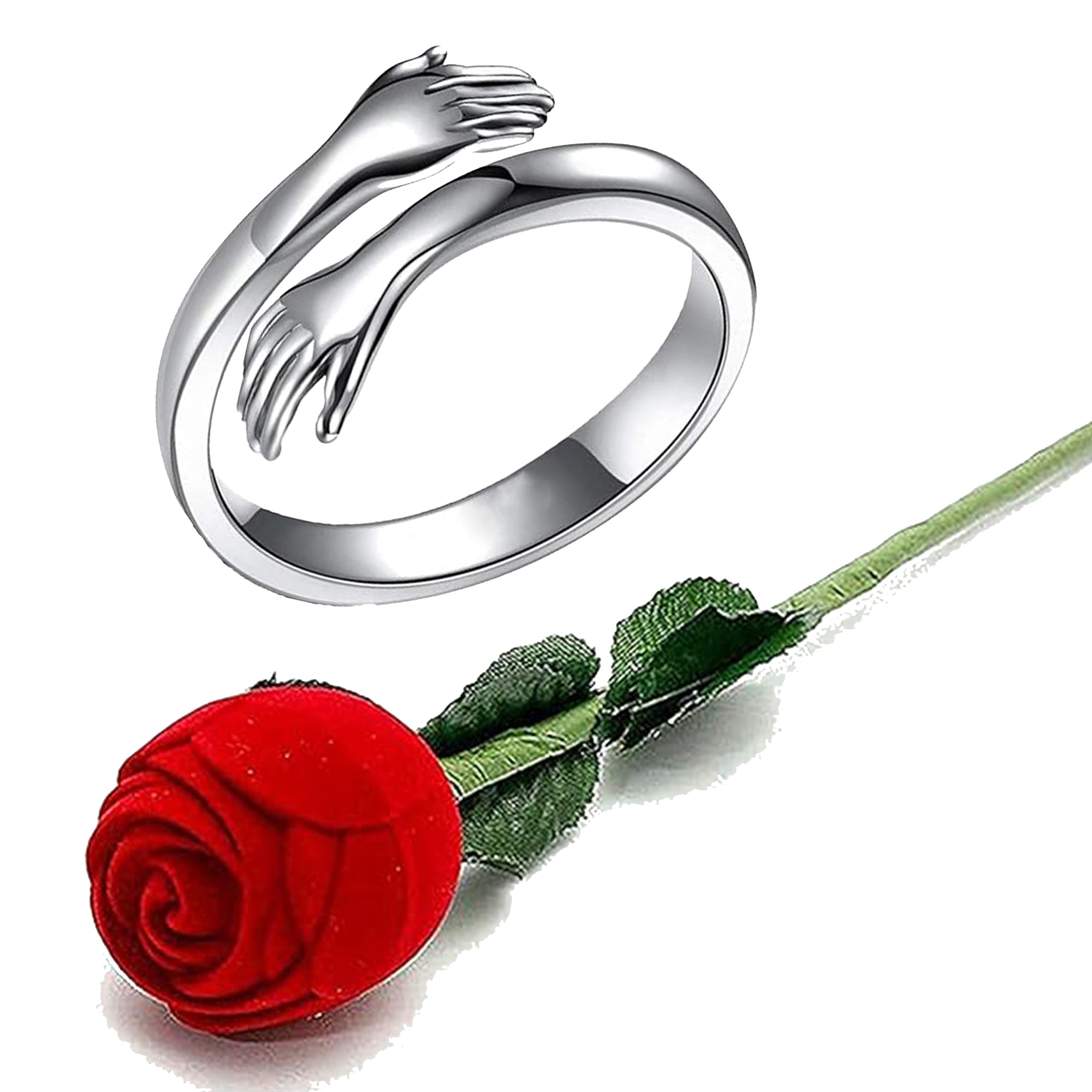 Exclusive Crown ,Hug Disigner Finger Rings with Rose Box