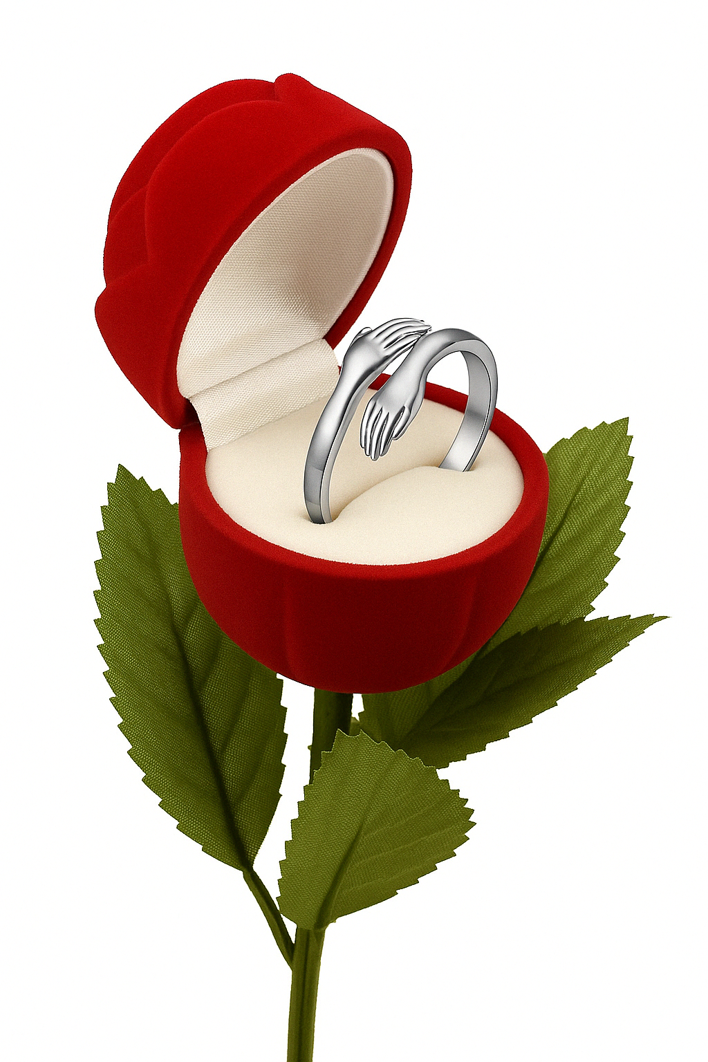 Exclusive Crown ,Hug Disigner Finger Rings with Rose Box