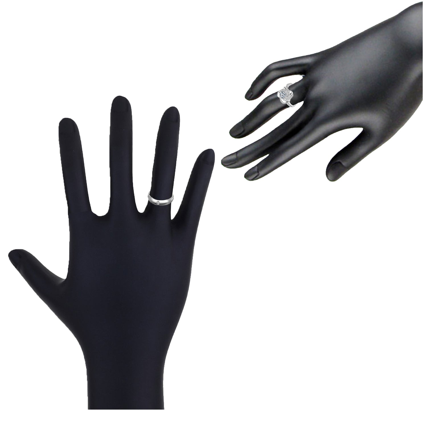 Couple Ring Set With Crystal